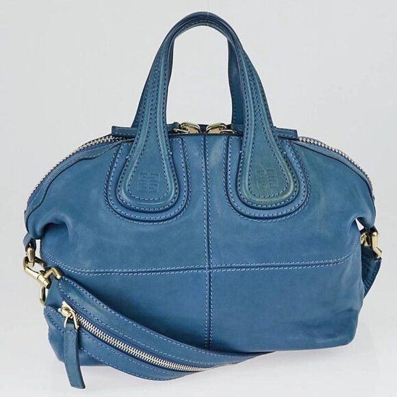 Givenchy Blue Leather Small Nightingale Bag - Picture 3 of 12